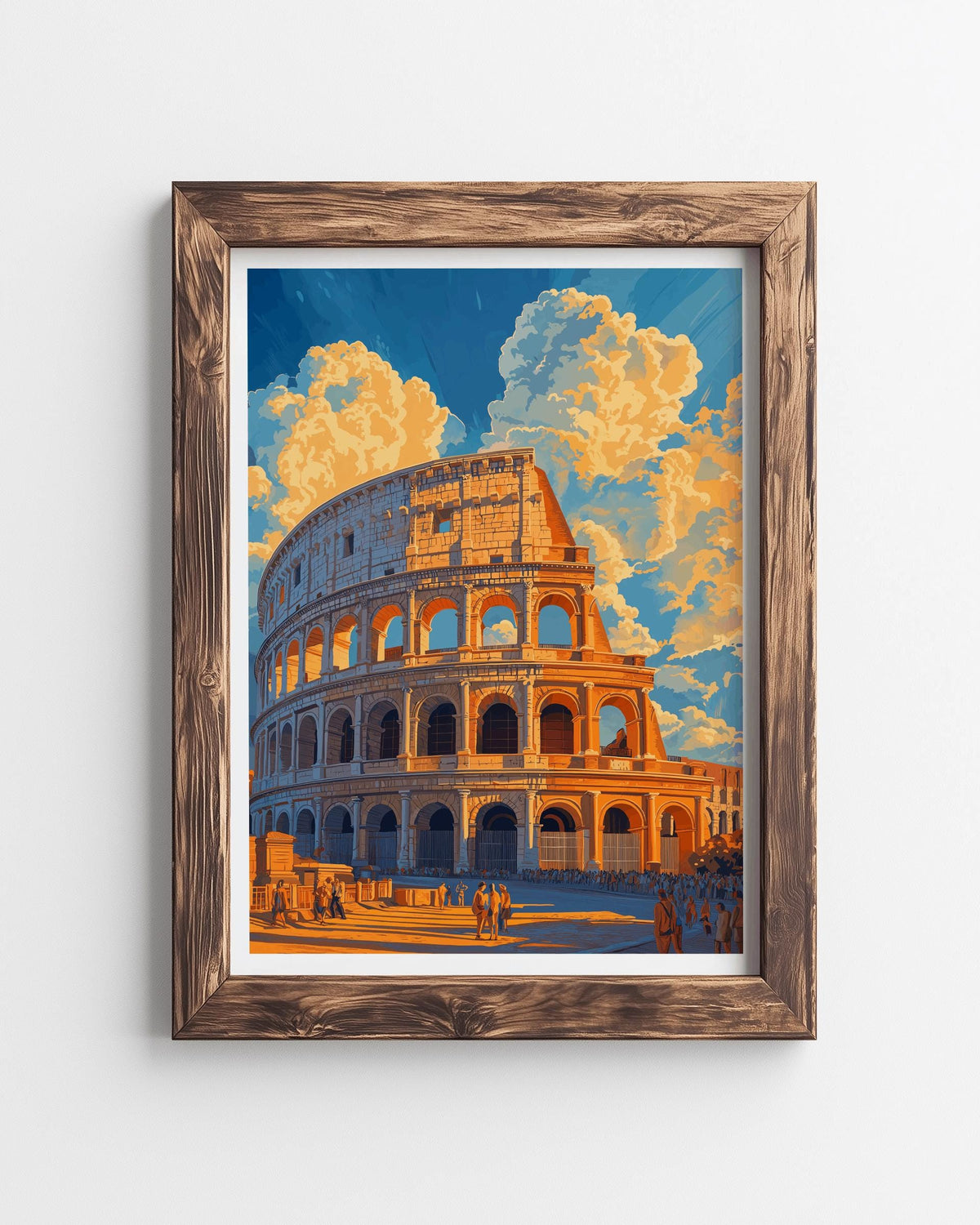 Rome Art Print Colosseum Italy Travel Poster - Digital Download