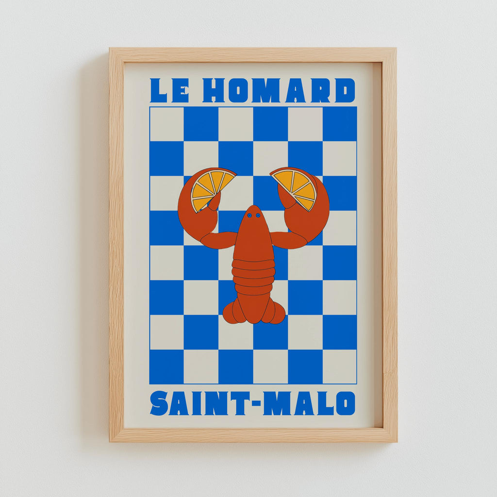 French Chef Lobster Print Le Homard Saint Wall Art - Digital Download