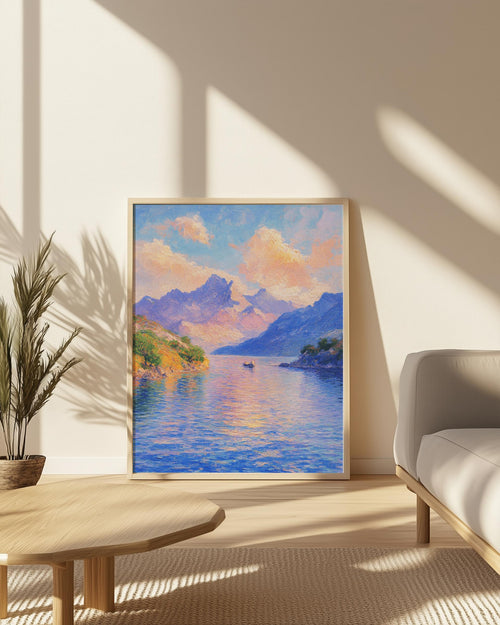 Claude Monet Lake and Mountain Poster Impressionist Wall Art - Digital Download