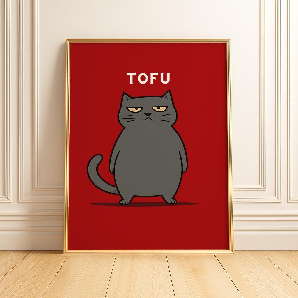 Custom Cat Name Poster Personalized Pet Wall Art - Digital Download