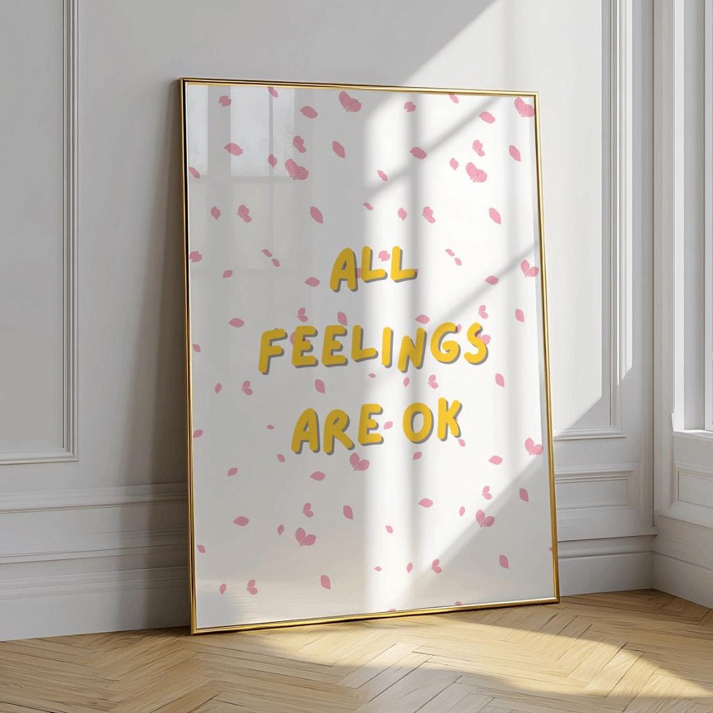 All Feelings Are OK Emotions Chart Classroom Poster - Digital Download