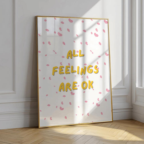 All Feelings Are OK Emotions Chart Classroom Poster - Digital Download