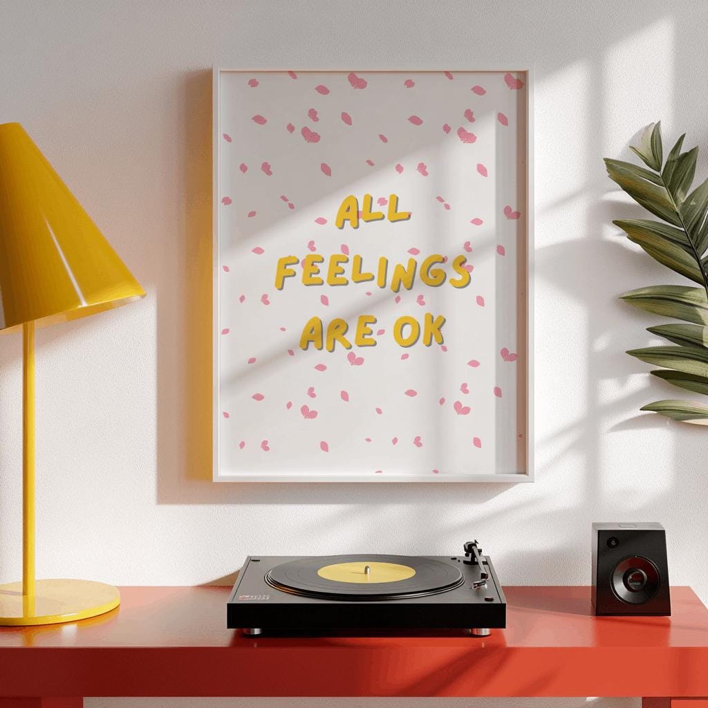 All Feelings Are OK Emotions Chart Classroom Poster - Digital Download