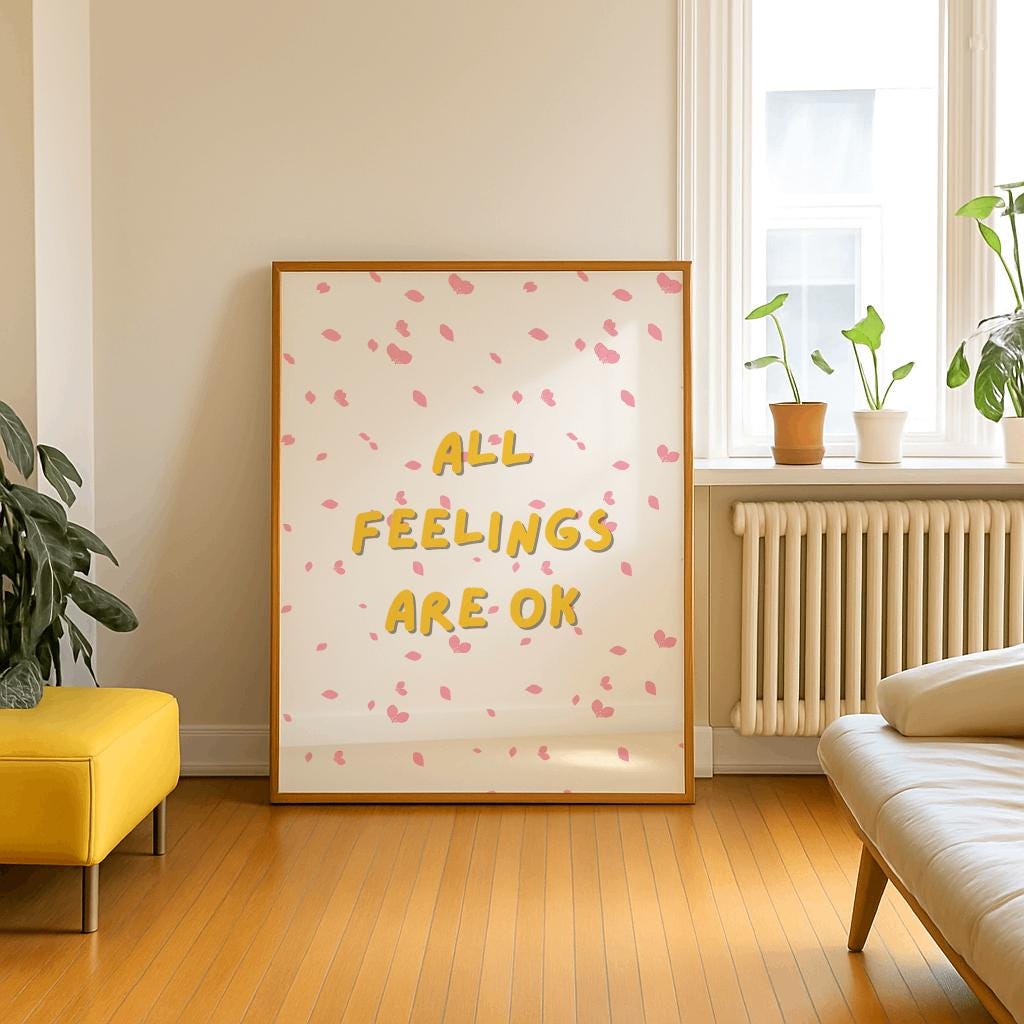 All Feelings Are OK Emotions Chart Classroom Poster - Digital Download