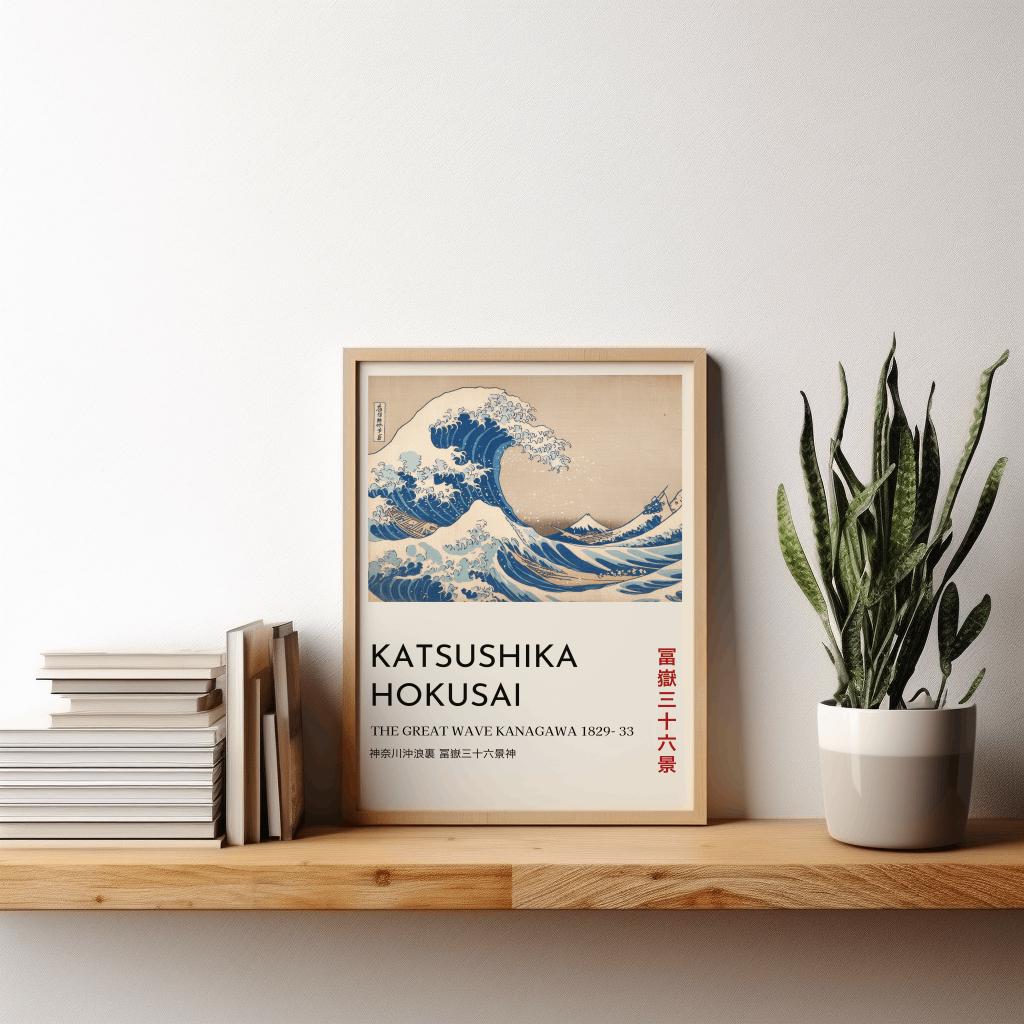 The Great Wave Poster Hokusai Japanese Wall Art - Digital Download