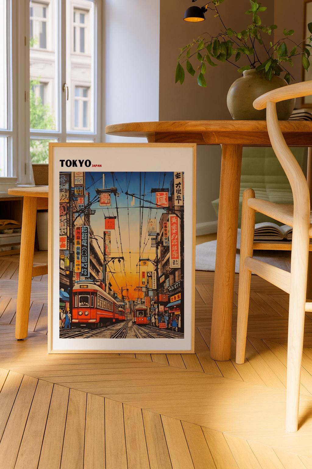 Tokyo Street Poster Retro Japanese Market Wall Art - Digital Download