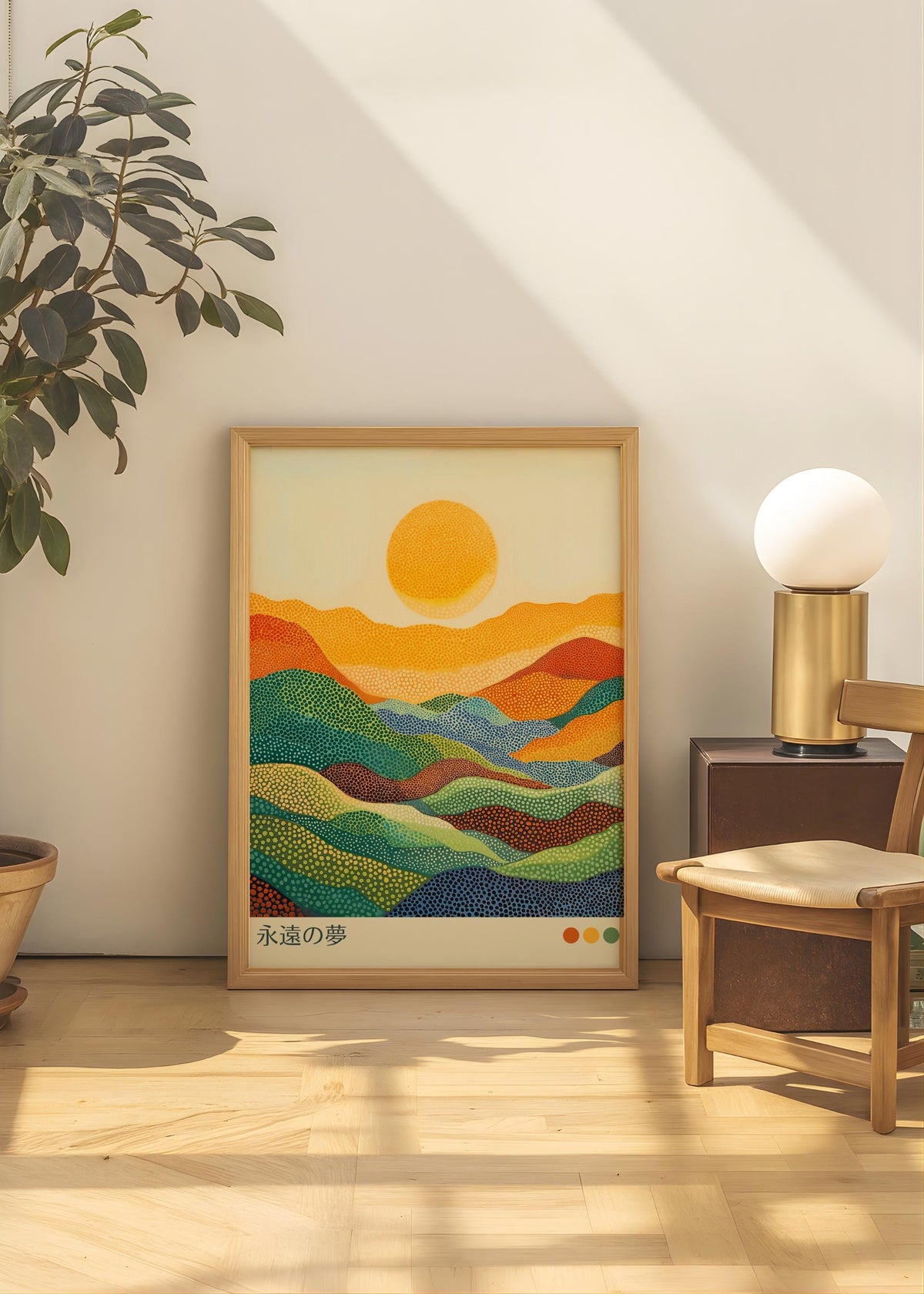 Japanese Grasslands Print Japandi Wabi Sabi Wall Art - Digital Download