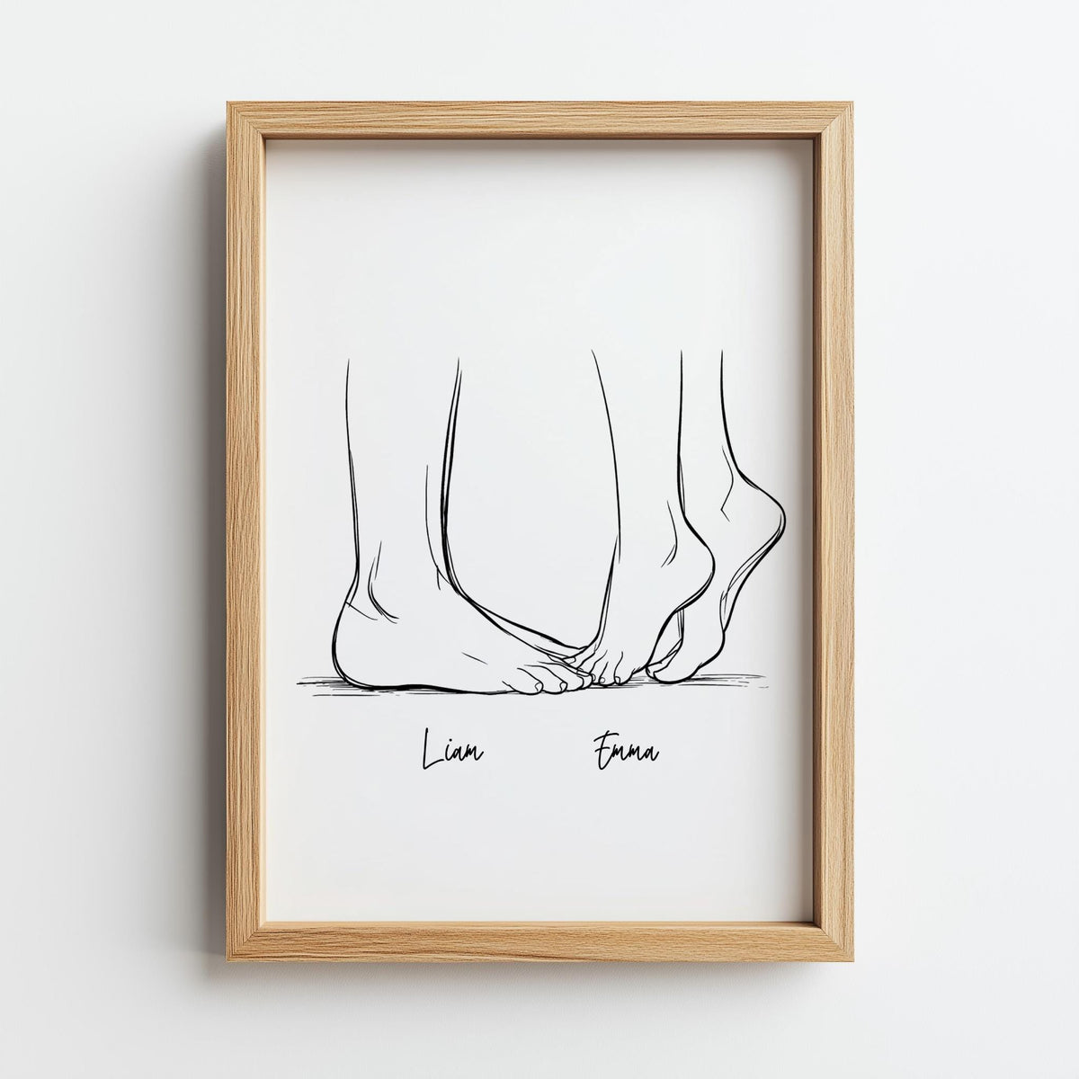 Personalized Couple Portrait Custom Romantic Wall Art - Digital Download