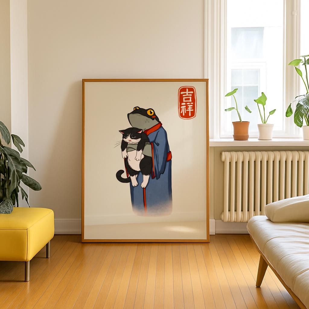 Matsumoto Hoji Japanese Frog Art Print Vintage Animal Wall Art - Digital Download