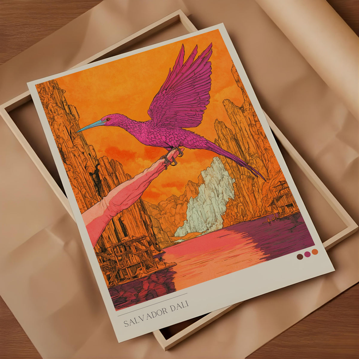 Salvador Dali Just a Bird Poster Surrealist Wall Art - Digital Download