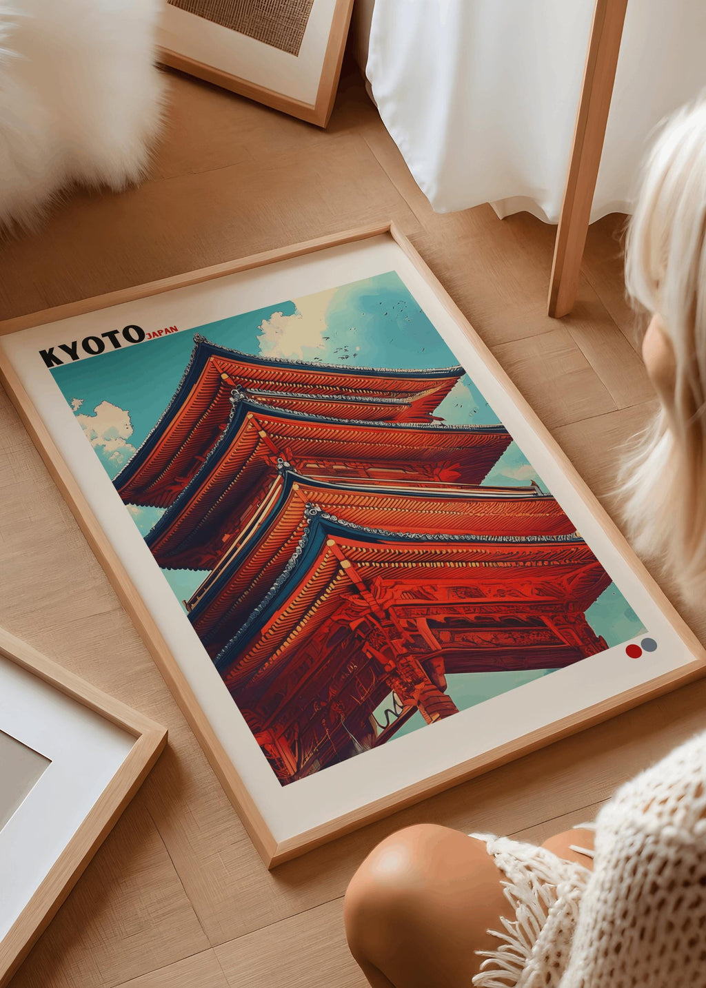 Kyoto Temple Wall Art Japanese Pagoda Architecture Poster - Digital Download