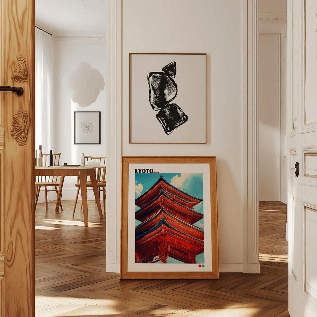Kyoto Temple Wall Art Japanese Pagoda Architecture Poster - Digital Download