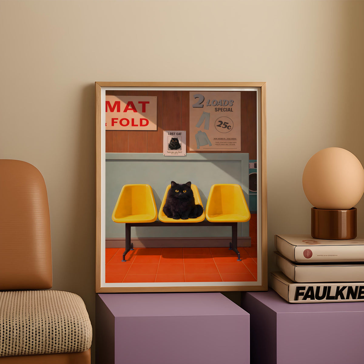 Funny Black Cat Laundry Room Decor Cat Lover Wall Art - Digital Download