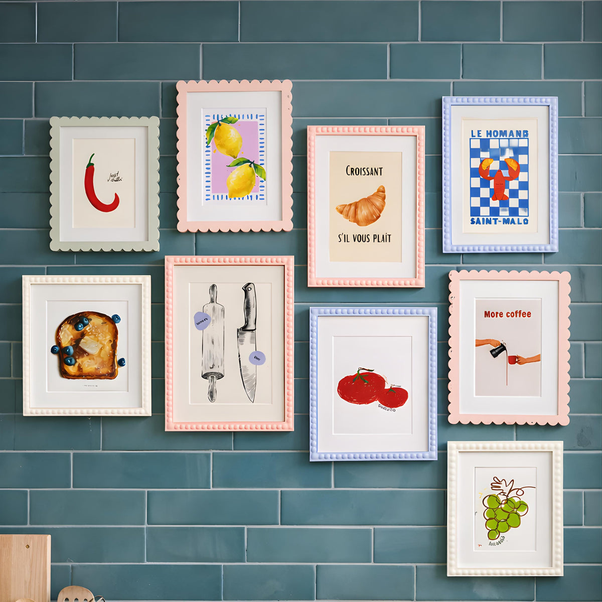 20 Trendy Kitchen Print Set Food Cocktail Gallery Wall Art - Digital Download