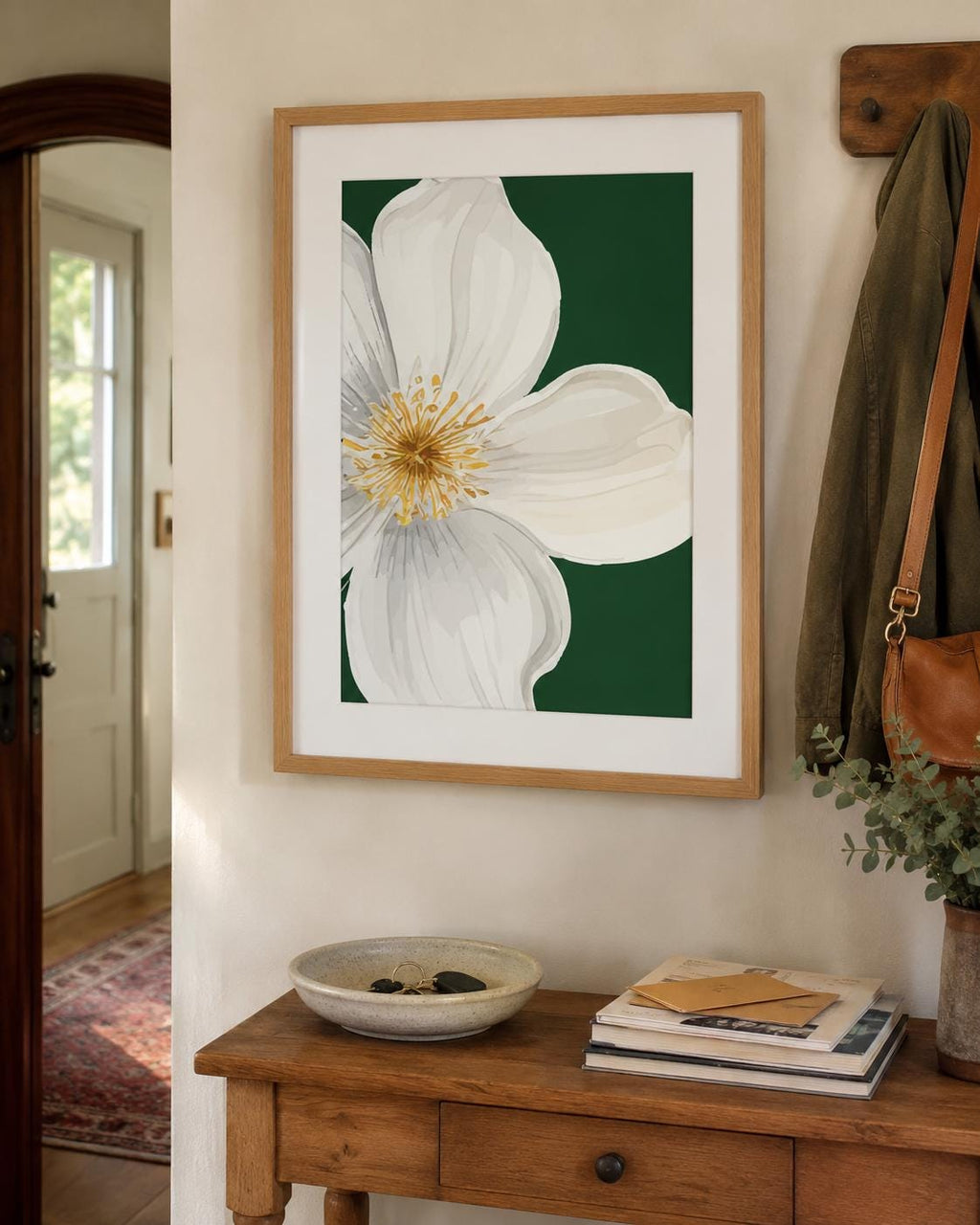 Modern Abstract Botanical Poster Mid Century Floral Wall Art - Digital Download