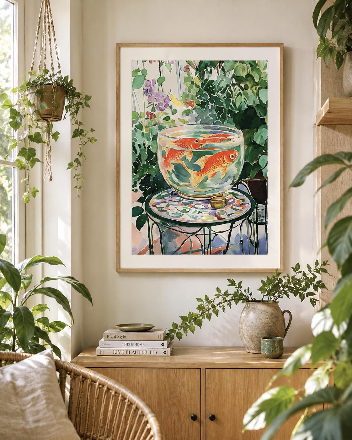 Matisse Goldfish Print Abstract Expressionist Wall Art - Digital Download