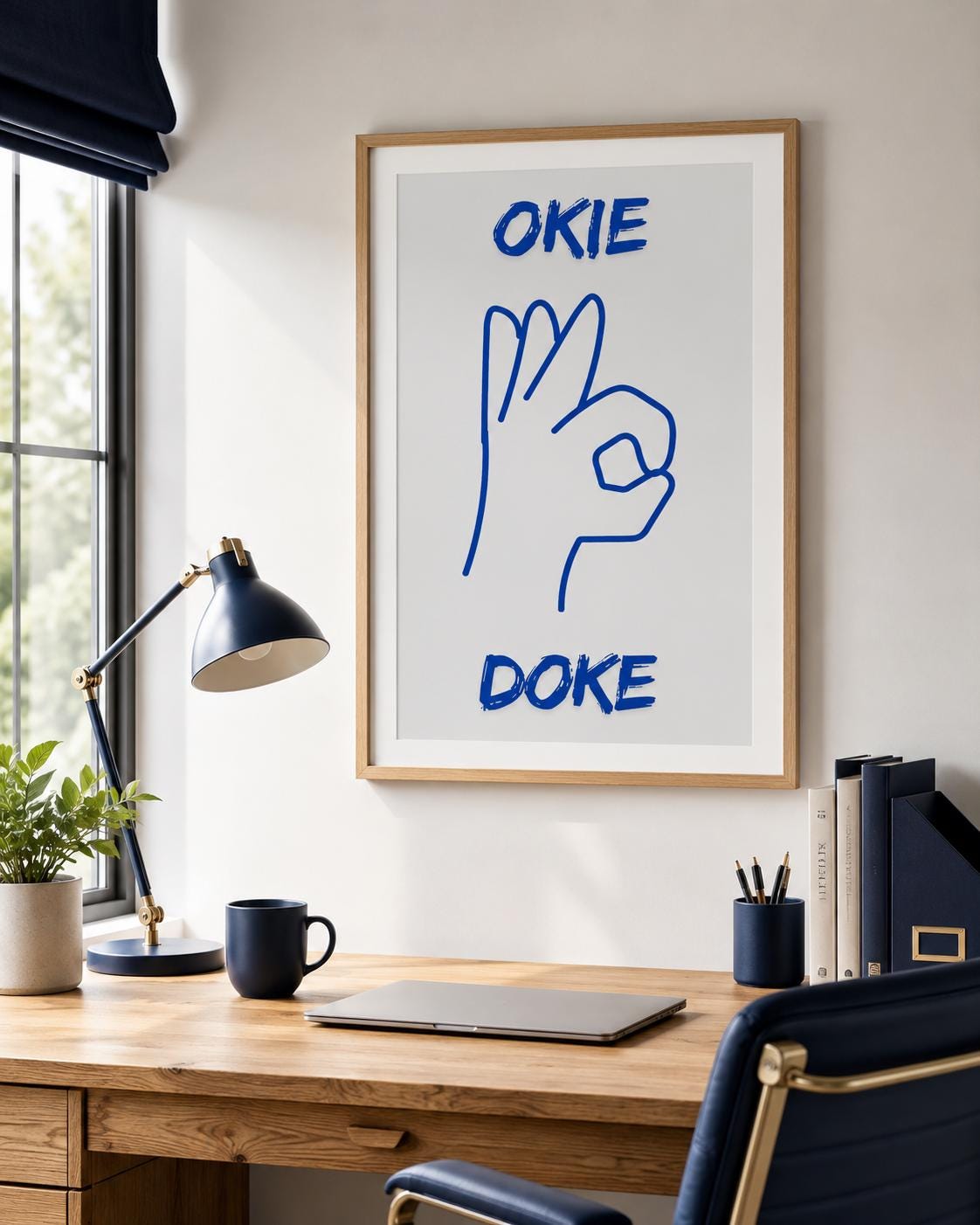 Okie Doke Print Mid Century Modern Wall Art - Digital Download