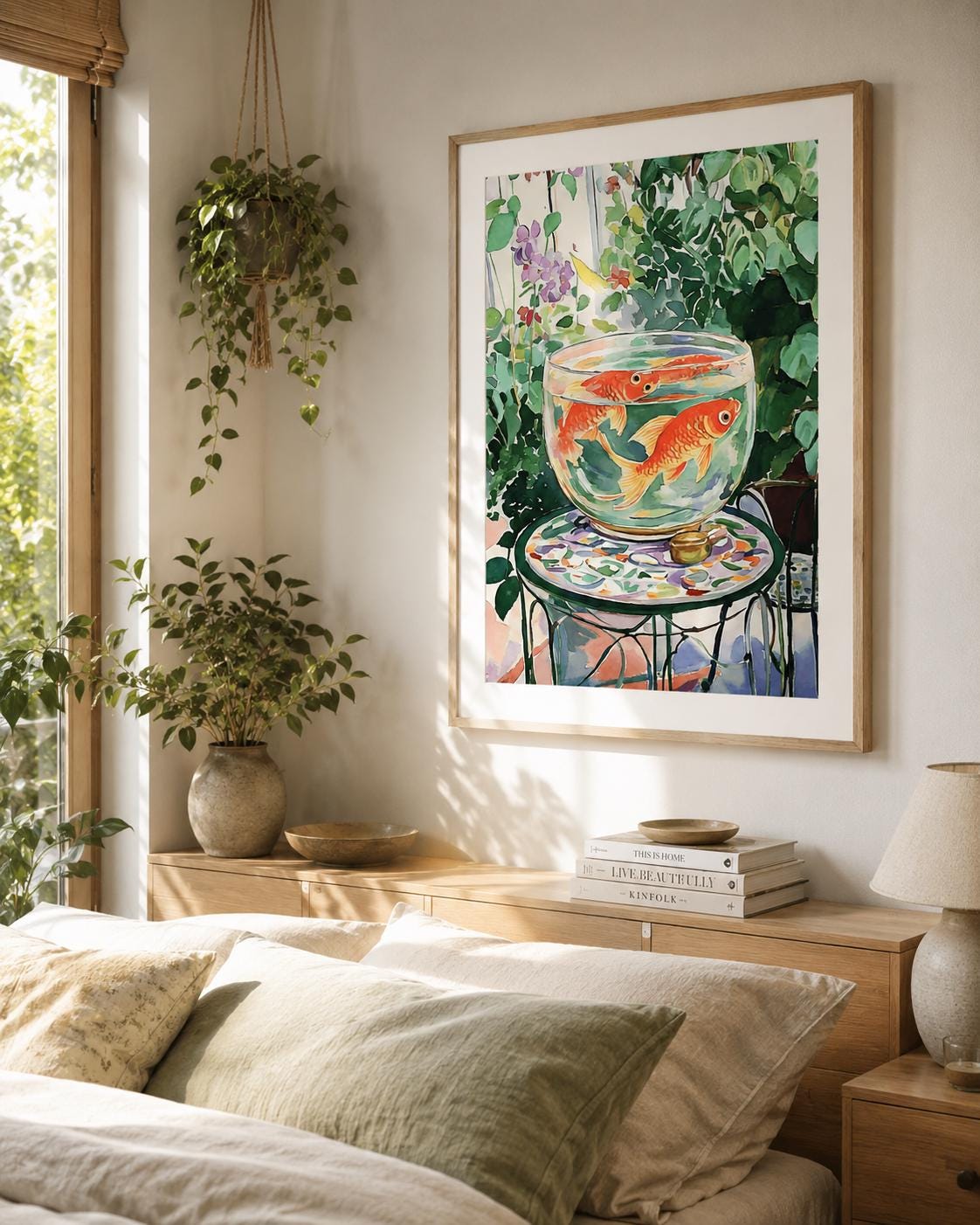 Matisse Goldfish Print Abstract Expressionist Wall Art - Digital Download