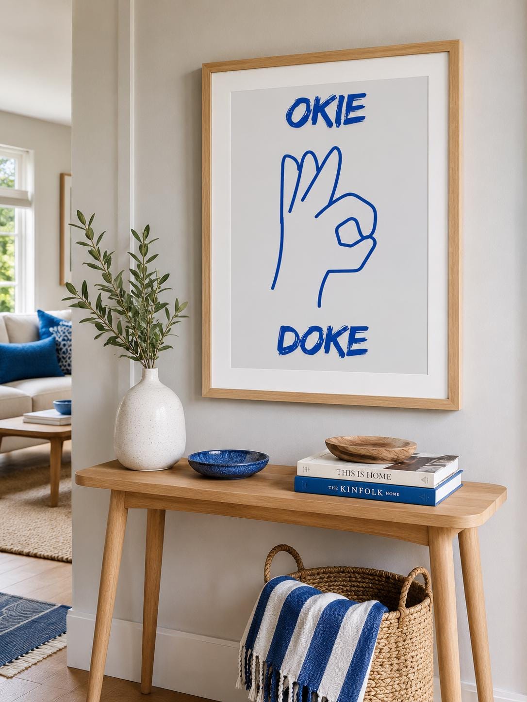 Okie Doke Print Mid Century Modern Wall Art - Digital Download
