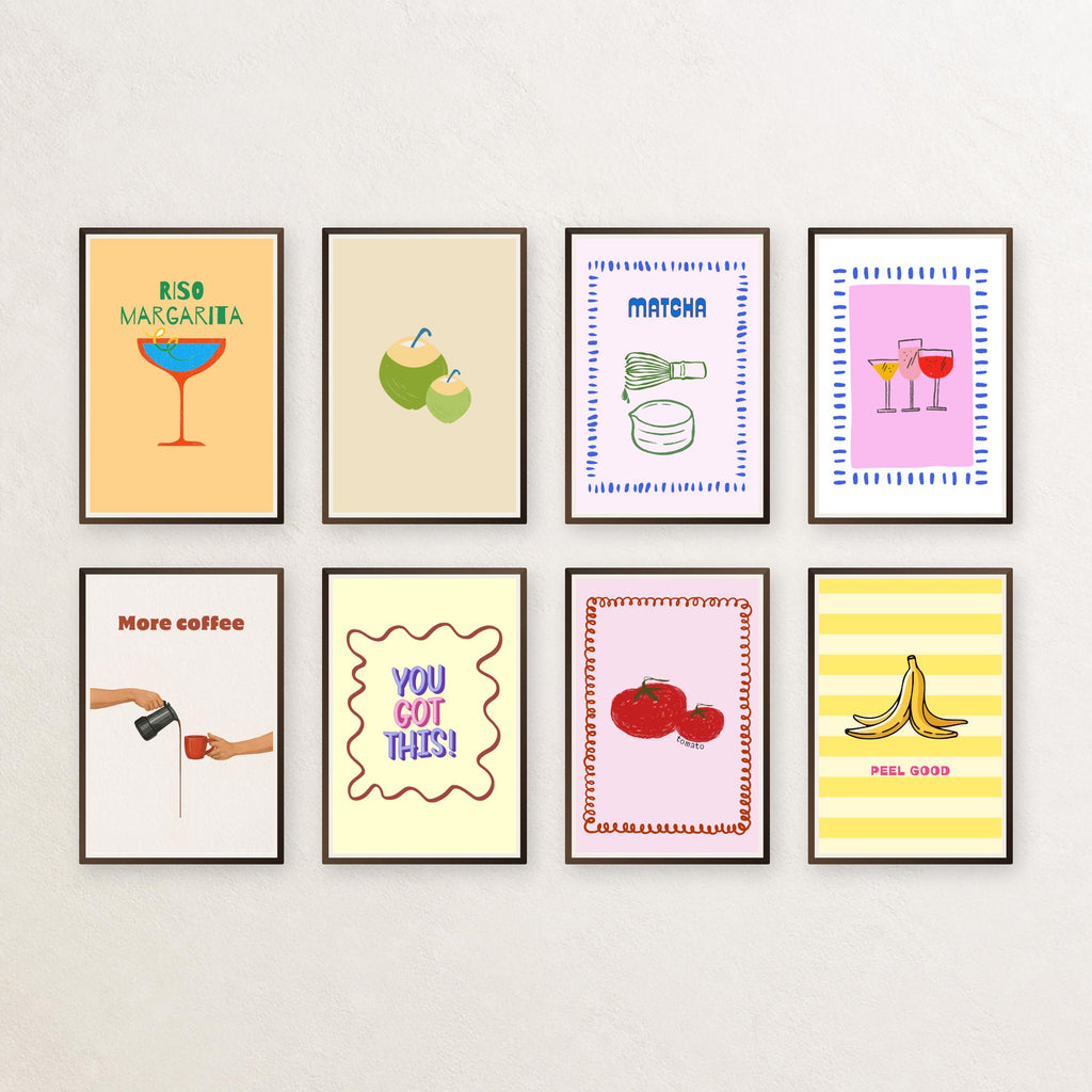 32 Trendy Wall Art Set Maximalist Gallery Wall Bundle - Digital Download